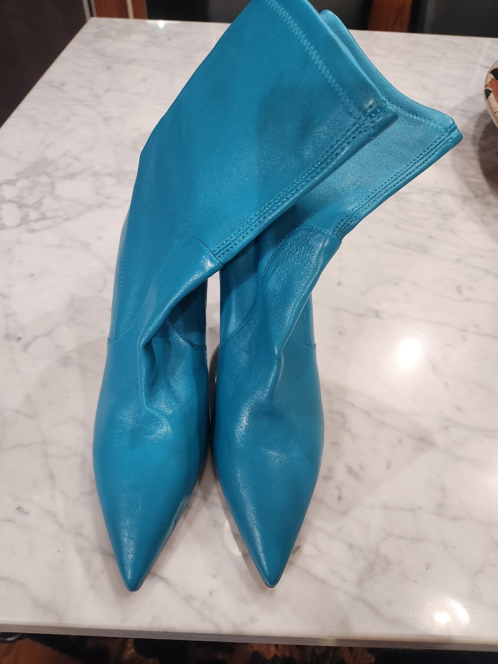 Stuart Weitzman Teal Pointed Toe Mid-Calf BRAND NEW DESIGNER BOOTS.